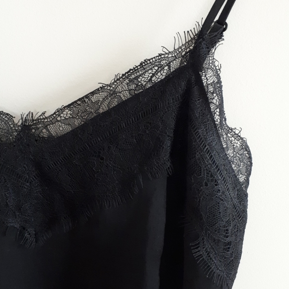 Black Lace Detail Cami Sz XS - Picture 5 of 14